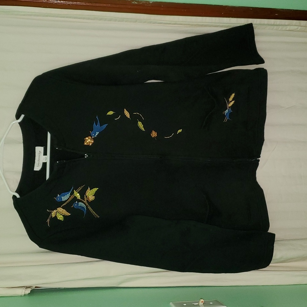 Vintage Fall Bird Embroidered Jacket